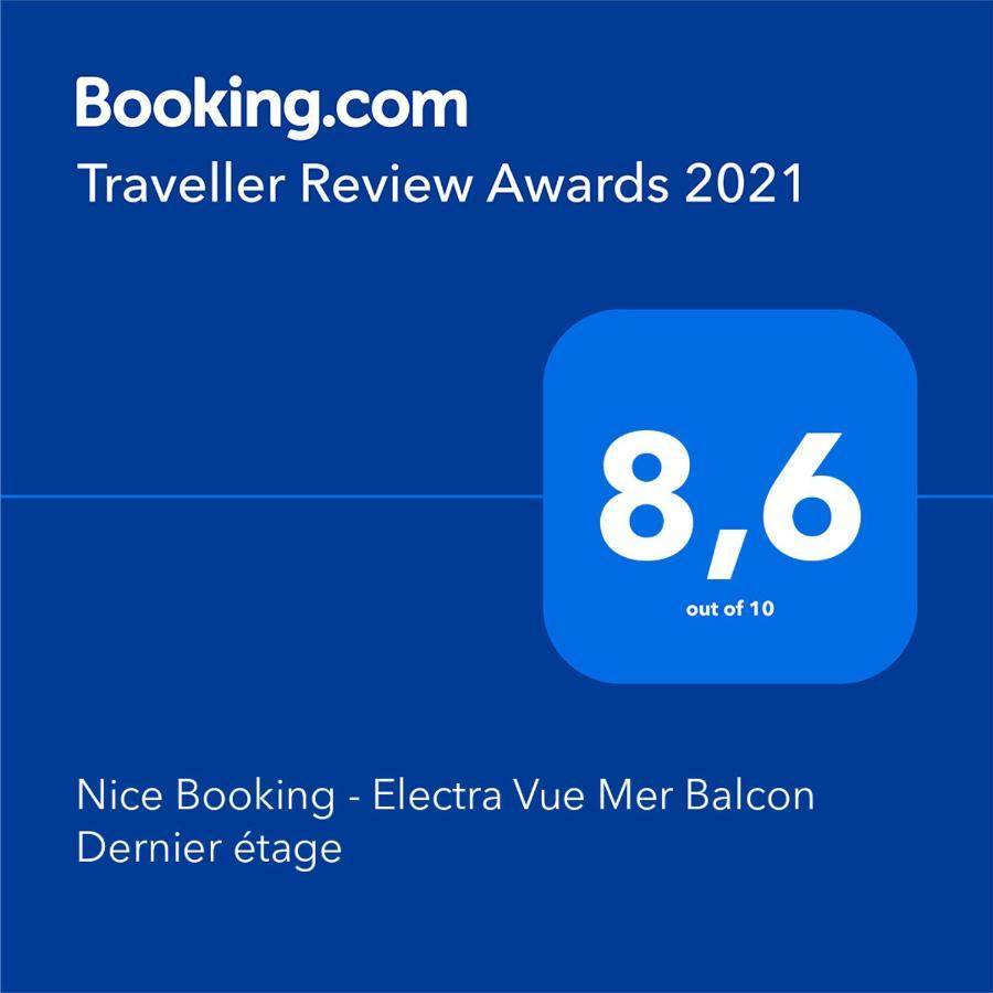 Nice Booking - Electra Vue Mer Balcon Dernier étage Esterno foto